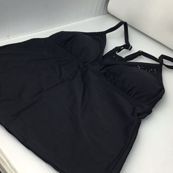 Coastal Blue Laser Cut Tankini Top (D12) - Picture 7 of 8